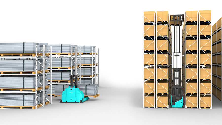 Dreiseiten-Gabelstapler & omnidirektionale Seitenstapler-FTF: Lösungen für hochdichte Lagerung und komplexe Transportanforderungen